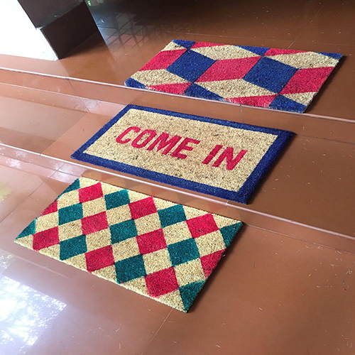 PVC back printed coir mats